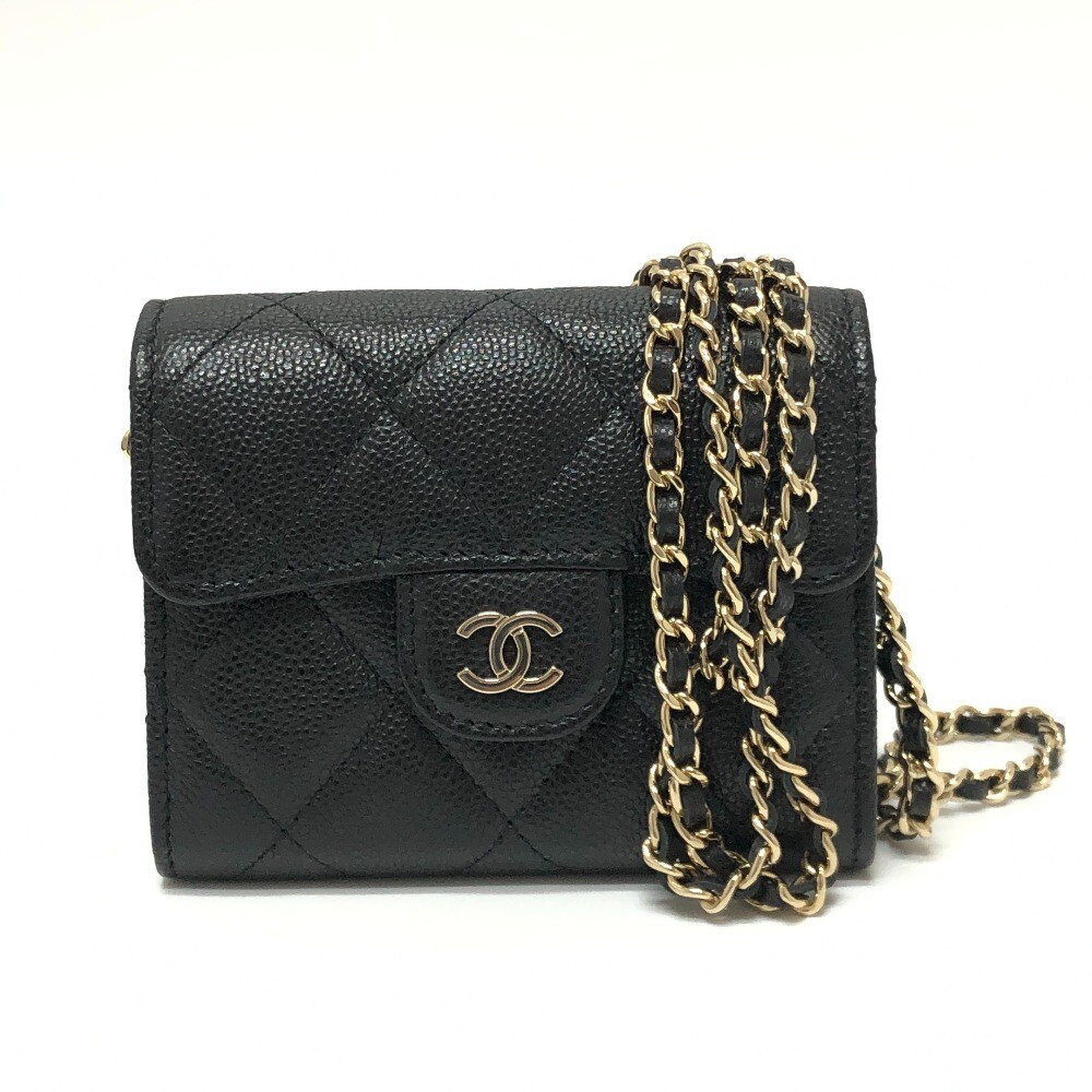 CHANEL AP0238 CC Mark Matelasse Chain Wallet Pochette Shoulder Bag