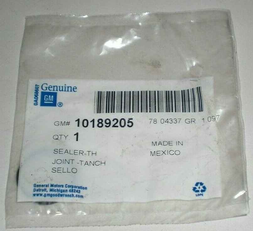 Coolant Bypass Pipe Seal OEM Part 10189205 Genuine GM New In Bag eBay