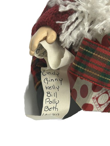 SANTA CLAUS Shelf / Mantle SITTER Christmas Holiday LIST Presents - Picture 3 of 11
