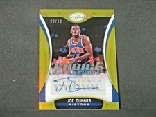 Joe Dumars 2018-19 Certified Choice Signatures Autograph Mirror Gold (03/10)