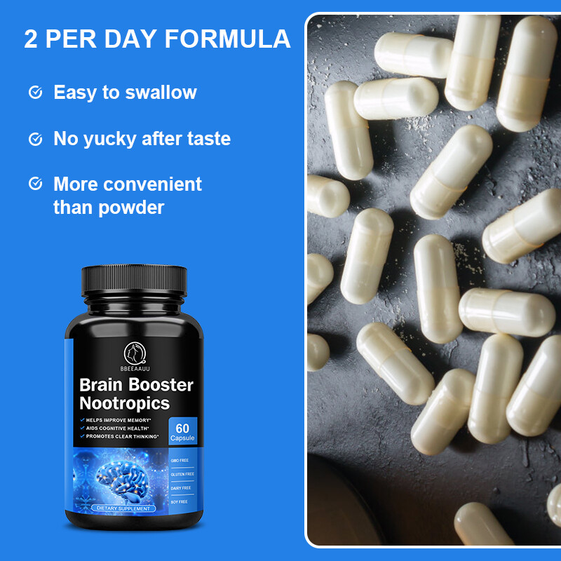 Brain Booster Nootropic Supplement Support Focus Energy Memory ...