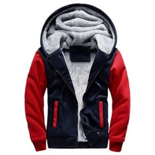 Men Hoodies Coat Thick Warm Jacket Fleece Zipper Sweatshirts Winter Thick Tops