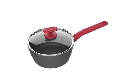 ProEase Nonstick 2.5-Quart Sauce Pan with Lid, Forged Aluminum Cooking Pot, E...