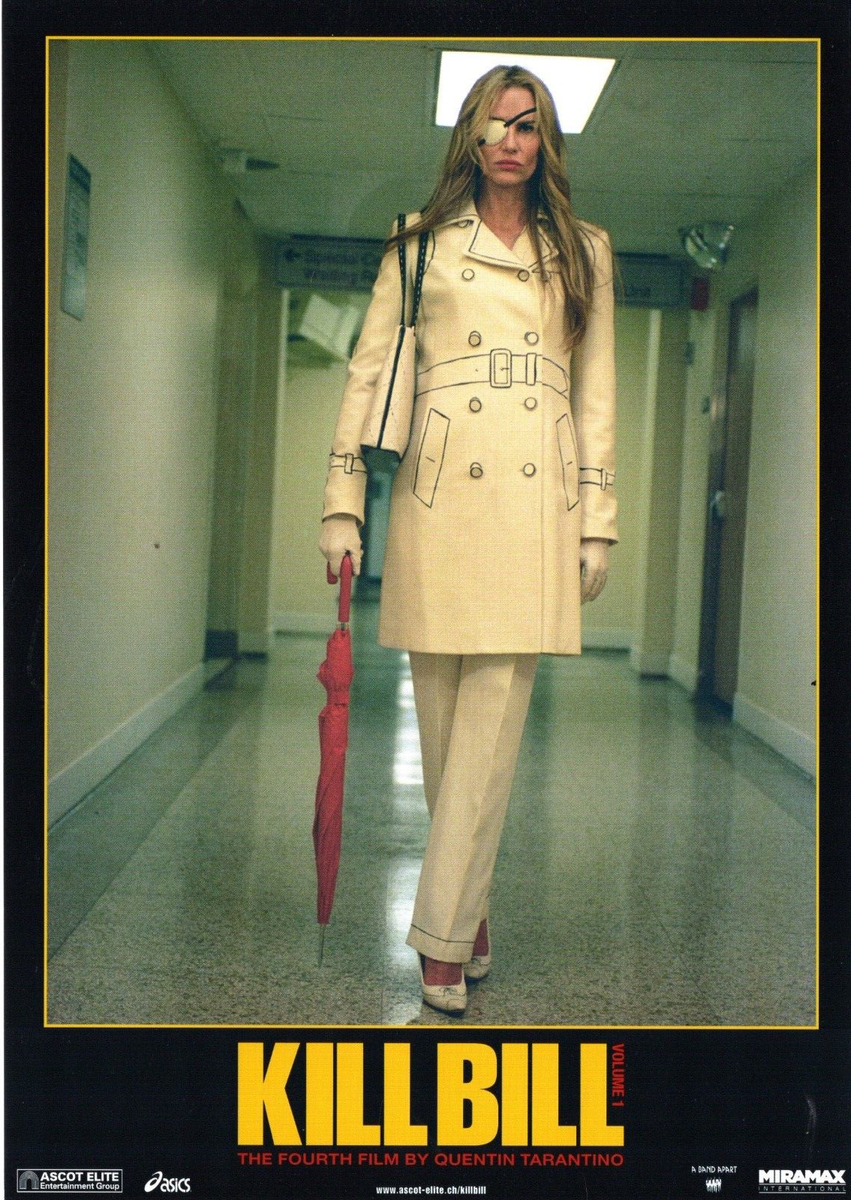 Kill Bill Vol. 1, complete Swiss lobby card set 8AHF Quentin