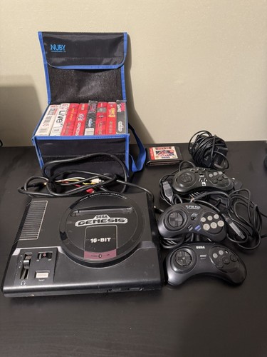 Sega Genesis Console With Games & Controllers Tested Read Desc