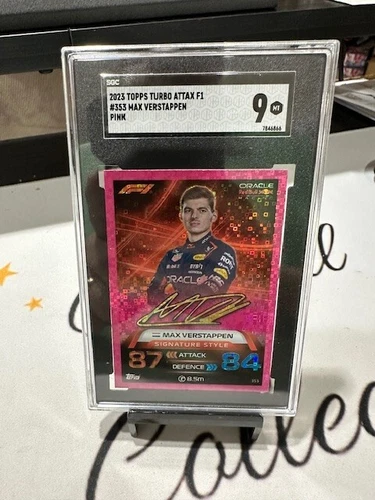 2023 Topps Turbo Attax F1 #353 Max Verstappen Pink Signature Style SGC 9