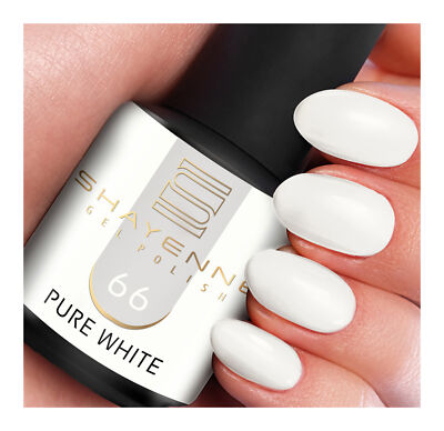 SHAYENNE 66 Pure White Weiss 15 ml UV LED Gel Nagellack Nail Polish Shellac Lack