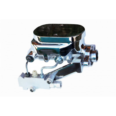 LEED Brakes -M_FB2 Master cylinder kit 1 in bore chrome flat top disc/drum valve