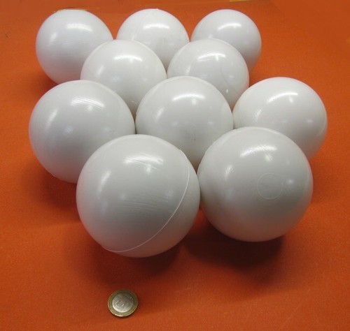 Polypropylene Hollow Floating Plastic Balls -Sphere 3.937" Dia, 10 pcs - 第 1/5 張圖片