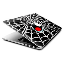 Skin Decals Wrap for MacBook Pro Retina 13" - Black Widow Spider Web