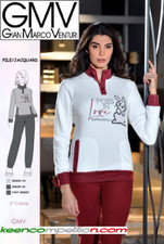 GIANMARCO VENTURI GMV PIGIAMA DONNA RAGAZZA IN PILE CALDO ED INVERNALE Taglia L