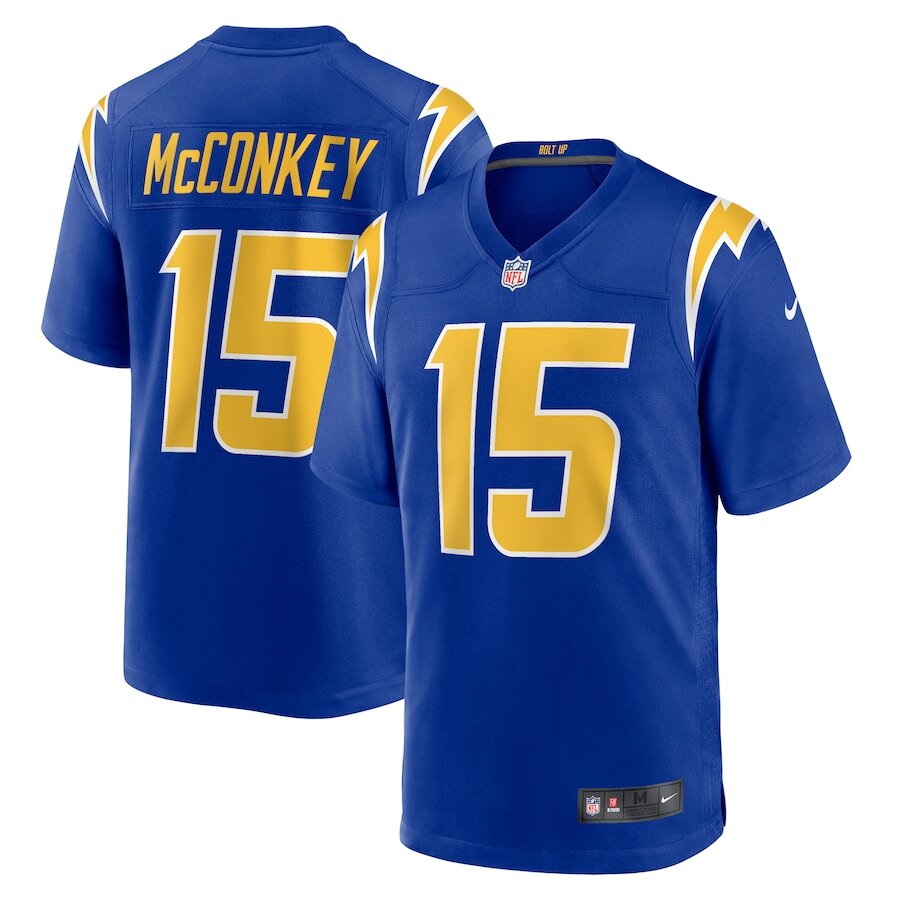 Los Angeles Chargers Ladd McConkey #15 Nike Royal Alternate 2025 NFL Game  Jersey