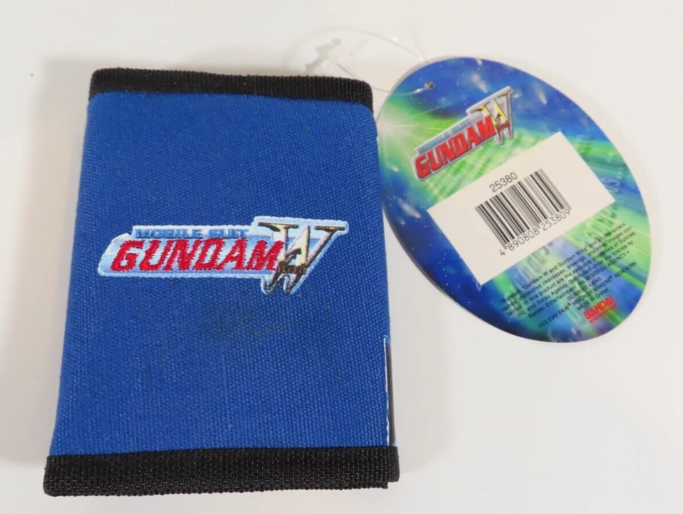Traje Móvil Gundam W Cartera Vertical Triple Plegable Azul Negro Bandai Tarjeta Moneda NUEVO Foto 2 de 4