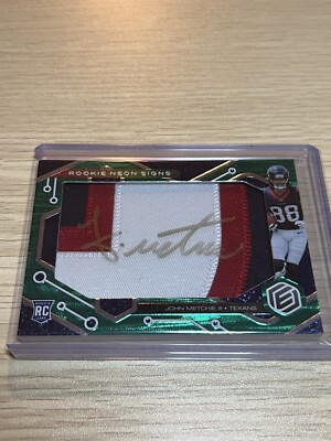 2022 Panini Elements Rookie JOHN METCHIE III Rookie Neon Signs Patch Auto /25 RC