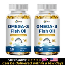omega 3 fish oil capsules 3x strength 2600mg epa  dha, highest potency 240
