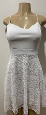 New fashion sexy party elegant dress white lace spaghetti  short dress-SM