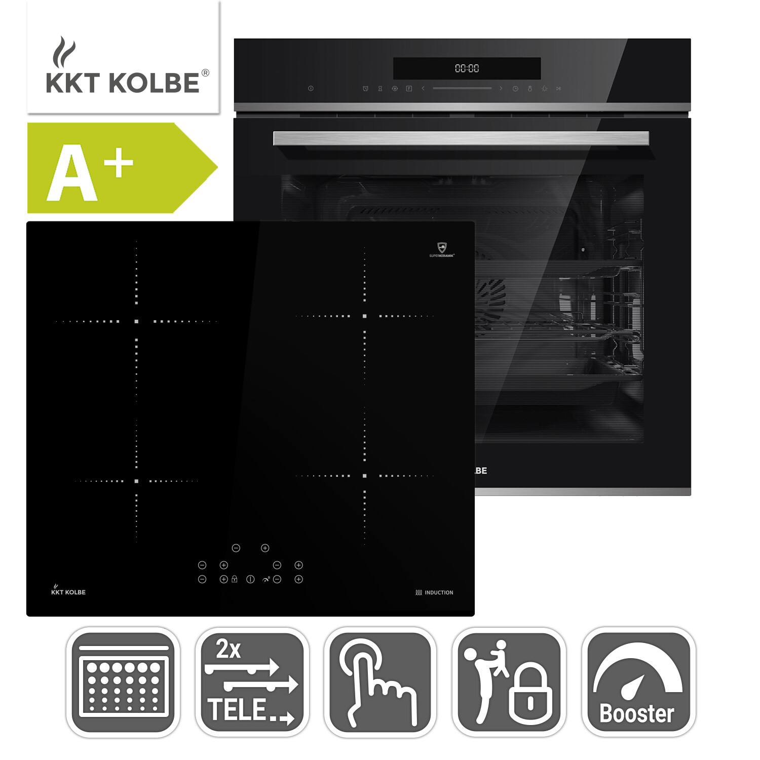 60cm Forno da incasso EB8019EDP + 59cm Piano Cottura Induzione KF5900IND