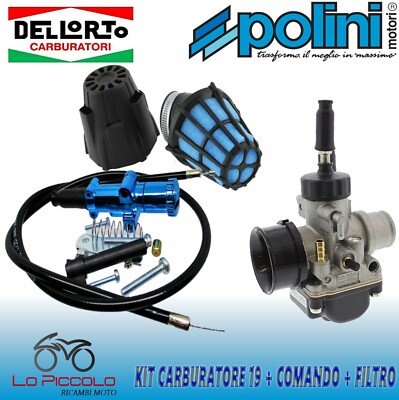 Dell'Orto PHBG 19 DS Carburetor + Control and Air Filter Polini MBK Booster BW'S