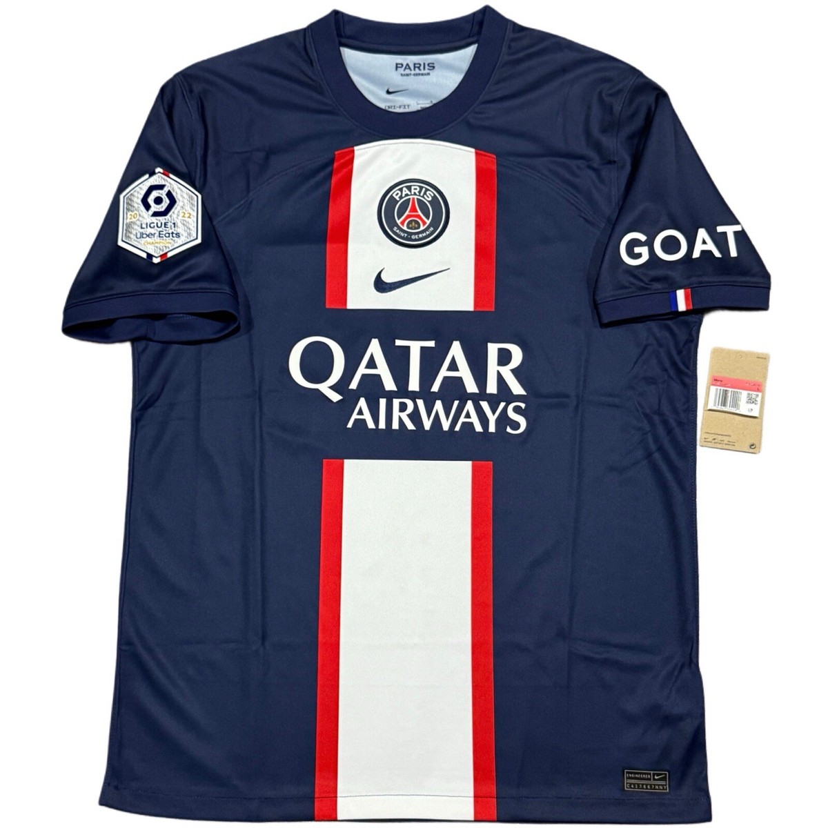 2022/23 PSG Home Jersey #10 Neymar Jr Large Nike Paris Saint