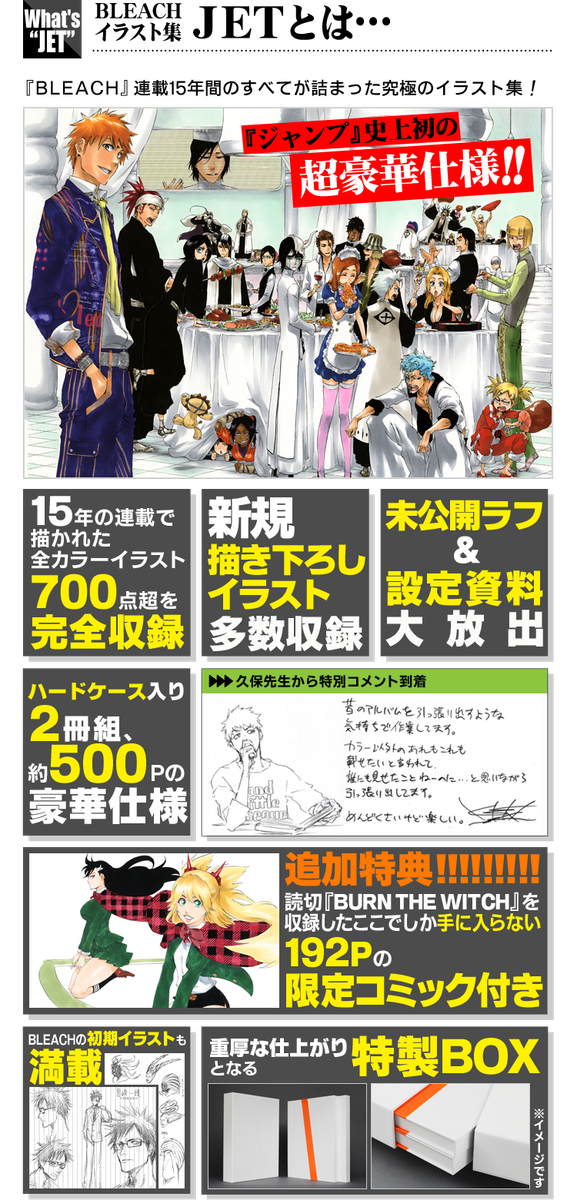 Bleach illustrations JET Art Book Limited unopened shipping