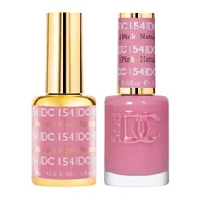 DND DC Soak Off Gel Polish + Matching Nail Lacquer - #154 Natural Pink