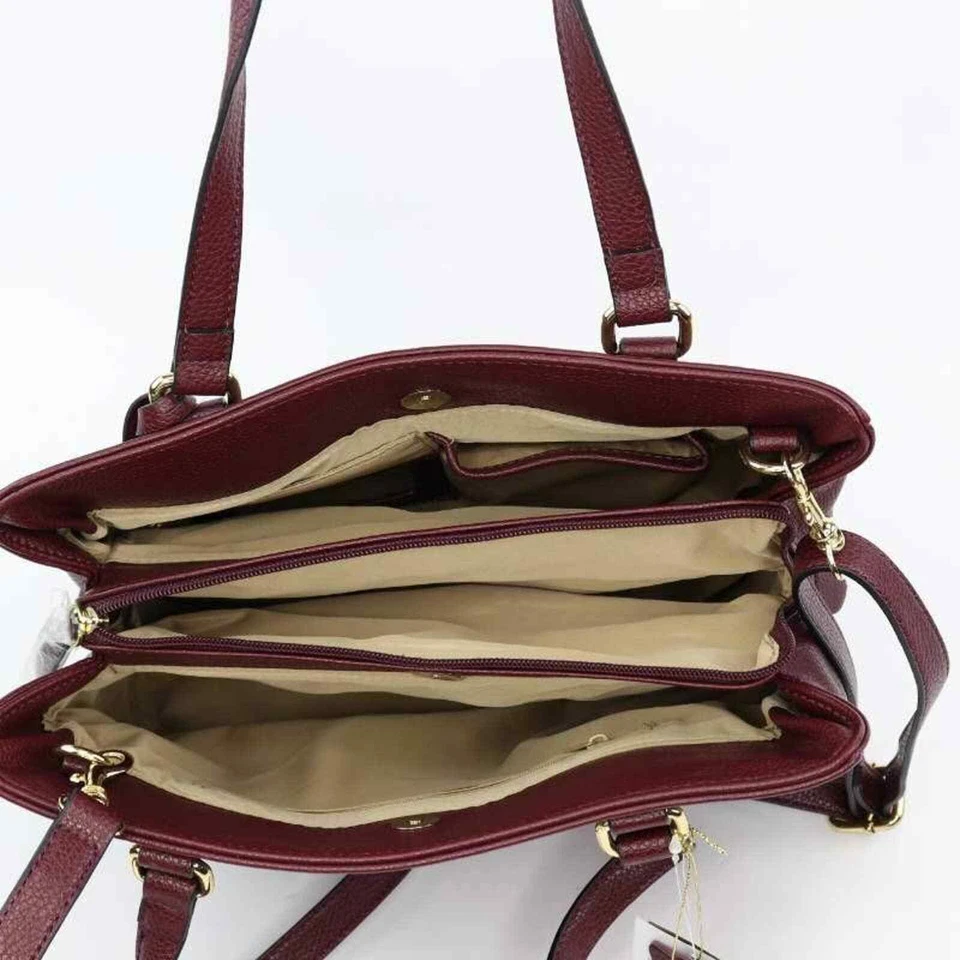 Giani Bernini Mujer Bolso de Hombro Rojo Ajustable Doble Asa Bolsillo para Teléfono M Nuevo Foto 3 de 4