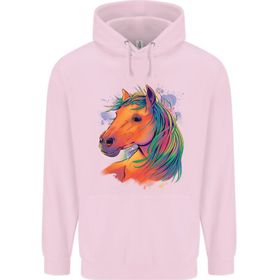 Pferdekopf Reitsport Herren 80% Baumwolle Hoodie
