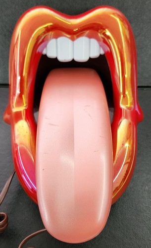Red Lips Pink Tongue Novelty Sexy Rolling Stones Mouth Corded Landline Phone WOW - Zdjęcie 2 z 12
