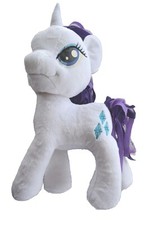 My Little Pony MLP Unicorn Rarity Diamond White Purple Plush Stuffed Animal Doll