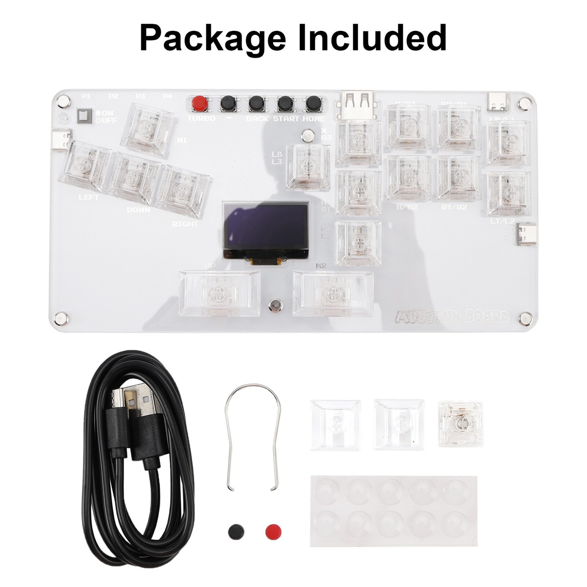 MustFun Hitbox Mini Stickless Controller ForPC PS Switch And Other