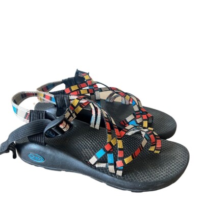 Chaco Women's ZX2 Classic Sandals Red Blue Yellow Straps Sz 9 Lineup ...