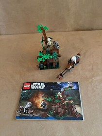 7956 LEGO Complete Star Wars Ewok Attack minifigures flying instructions tree