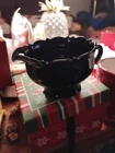 Vintage black glass creamer and sugar  L.E. Smith Mt. Pleasant