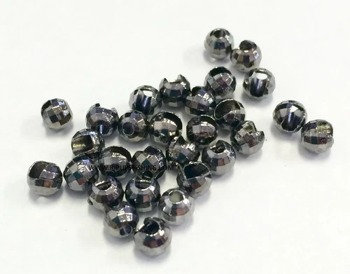 TUNGSTEN SLOTTED DISCO FLY TYING BEADS BLACK 4.0 MM 5/32 " 100 COUNT