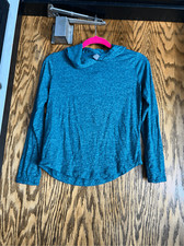Athleta Girl All You Got Top Billard Teal Hooded Top Girls Size Large/12