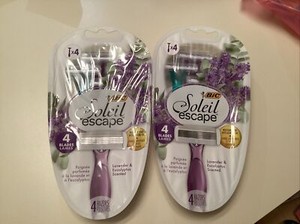 BIC Soleil Escape Women’s Lavender & Eucalyptus 8 Disposable Razors 2 Packs Of 4