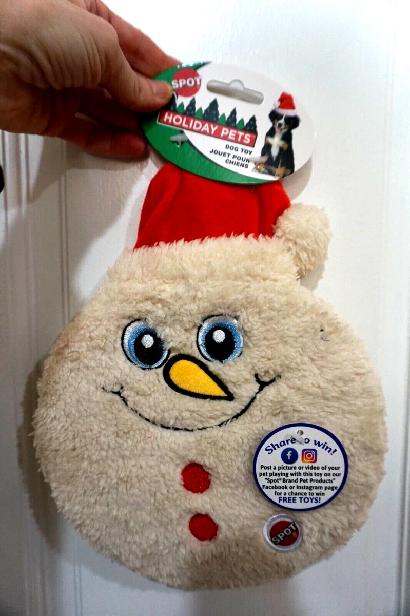 NWT SPOT HOLIDAY PETS FLAT JAX DOG TOY SNOWMAN