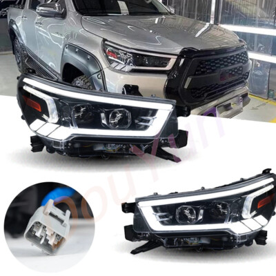 2Stück LED-Scheinwerfer Upgrade für Toyota Hilux 2020-23 Vigo Revo DRL Projektor