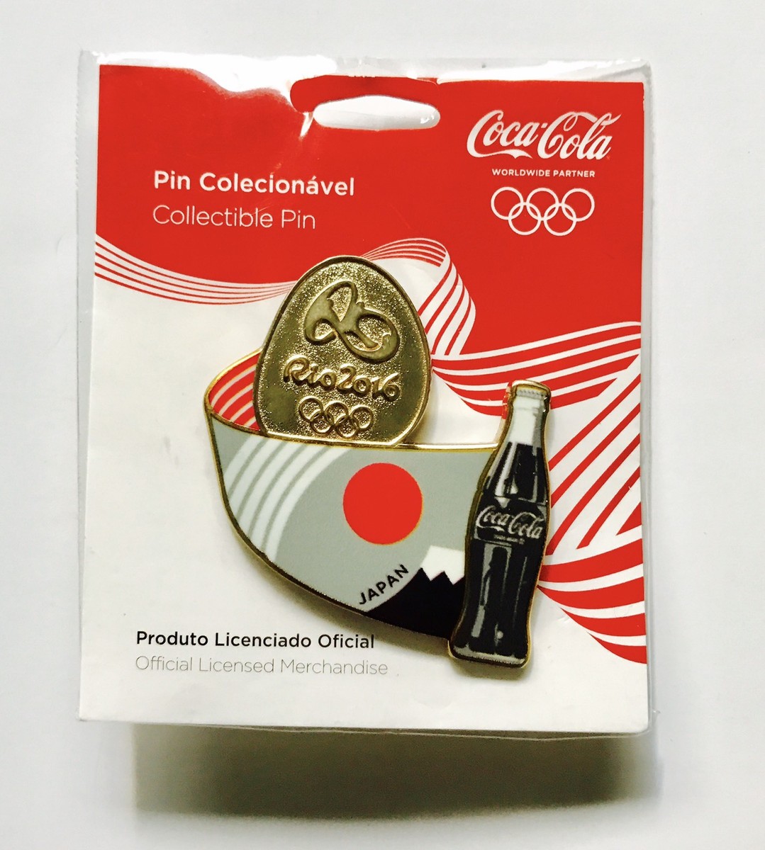 OLYMPIC BADGE PIN 2016 RIO Coca-cola Coke Japan Tokyo 2020 Flag | eBay