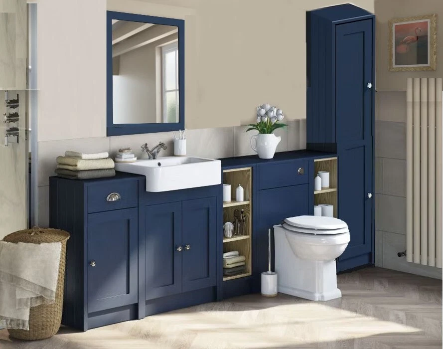 Blue bathroom 2024 vanity unit