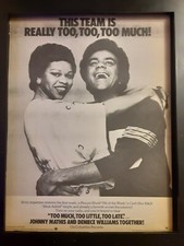 Johnny Mathis Deniece Williams Too Much Too Little Rare Promo Poster Ad Framed