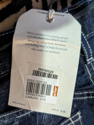 $188 LEVI BARREL CROP Women Blue Jeans BIG E Relaxed Fit