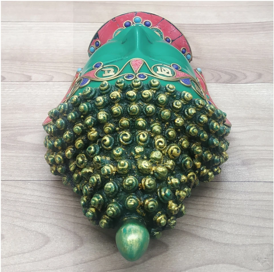 Buddha Mask 8" Wall hanging Art Sculpture Painting & Carving mask Religious - Image 4 of 4