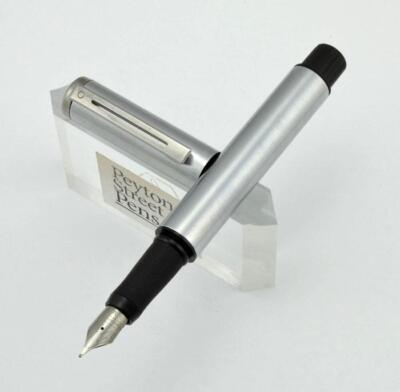 Sheaffer Award Fountain Pen (USA) - Brushed Steel, Medium + 2 Spare Nibs (New)