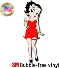 BETTY BOOP CARTOON DECAL STICKER 3M USA MADE TRUCK VEHICLE WINDOW CAR LAPTOP