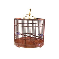 Quality Handmade Chinese Wood Round Shape Decorative Birdcage ws2150