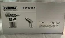 HydroTek HE-5000 ELR Sensor Commercial Lavatory Faucet. Chrome NO AC Adapter