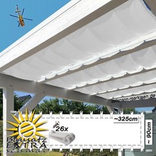 Tenda da sole pieghevole bianca 325x90 extra stretta ombreggiata interna. Giardino invernale con tetto in vetro