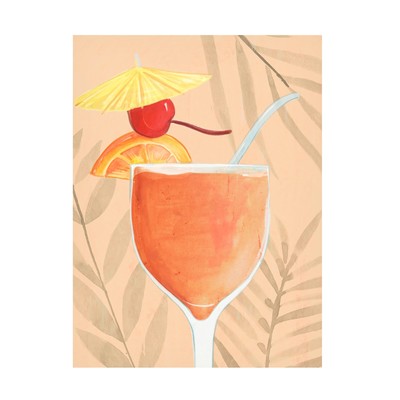 'Tropical Cocktail I' Canvas Art by Annie Warren