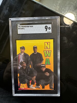 Vintage Hip Hop 1991 N.W.A NWA Rap Pack Dr Dre Eazy E Graded SGC 9 Mint 